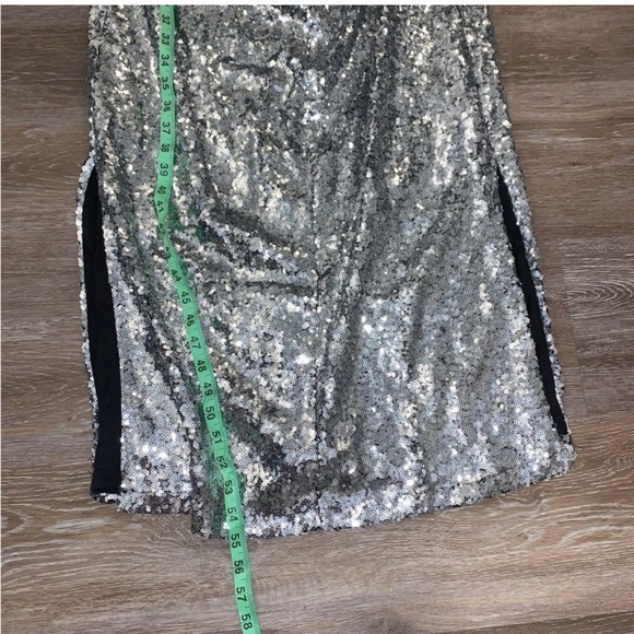 Eloquii Sequin Dress with Cut Out Size 14 Silver - Picture 7 of 8